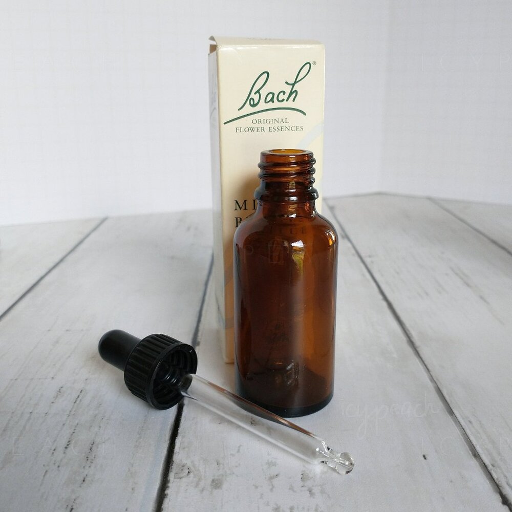 Bach Flower Essences One Empty Mixing Bottle New 30ml Amber Glass with Dropper